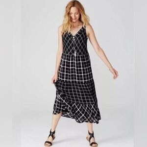 J. Jill Mixed Print Dress Womens Size S